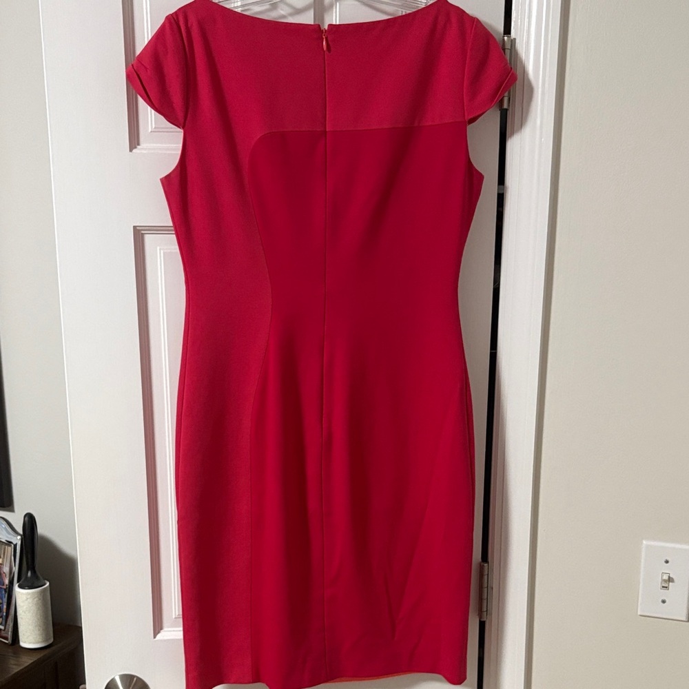 Elie Tahari Vibrant Red Midi Dress